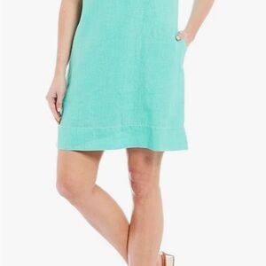 Tommy Bahama Aqua Blue linen Shift Dress